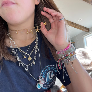 <span class=keywords><strong>Gioielli</strong></span> da spiaggia impermeabili <span class=keywords><strong>gioielli</strong></span> da donna accessori Non appannati regolabile Boho collana iniziale collana surfista ragazza - Product Image 5