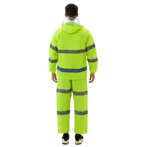 Traje de Chaqueta y Pantalón Impermeable de Alta Visibilidad Resistente al Fuego con Logotipo Personalizado, Ropa de Trabajo de Poliéster para Camping y Senderismo, Envío Inmediato - Product Image 6