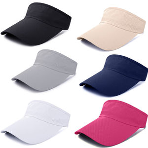 Comfortable & Breathable Wholesale High Quality Custom Logo Empty <b>Top</b> Unisex Sports Green Cap Sun Visor Hat - Product Image 5