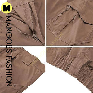 Pantalones Tácticos Marrones Transpirables de Alta Calidad al por Mayor con Cierre de Cremallera, Cintura Elástica, Lazos de Cinturón Anchos y Corduroy Triangular de Plástico - Product Image 2