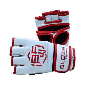 ถุงมือ MMA sparring ถุงมือ MMA สีแดงสีขาวสำหรับฝึกในยิมถุงมือหนังสังเคราะห์โลโก้ตามสั่ง - Product Image 6