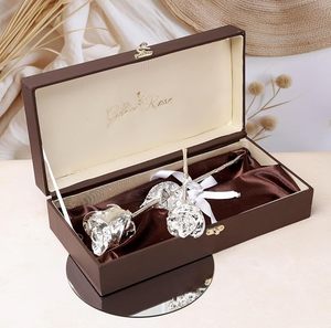 Silver Rose <b>Keepsake</b> Eternal Metal Bloom for Anniversary, Valentine's Day & <b>Wedding</b> Gifts - Product Image 3