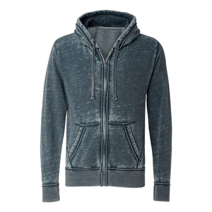 เสื้อสเวตเตอร์มีซิปมีฮู้ดของผู้ชายสีจางมีซิปสำหรับใส่สบายทนทานเสื้อมีฮู้ด - Product Image 4