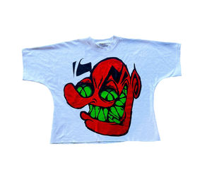 Haute qualité col rond surdimensionné uni coton sérigraphie Vintage graphique 2024 recadrée Boxy t-shirt hommes conception chemise - Product Image 5