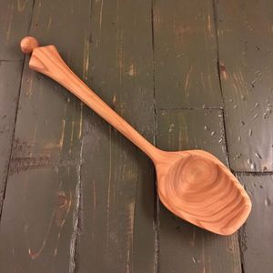 OLVIDAR Juego de utensilios de cocina de madera de teca natural o acacia con soporte para cuchara Juego de cucharas de cocina de madera y soporte para utensilios - Product Image 6