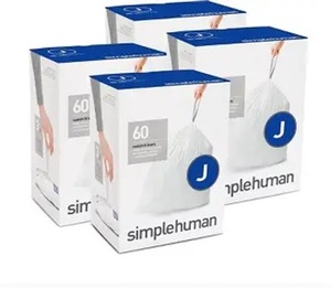 simplehuman Cubo de Basura Delgado de 5L para Baño, de Acero Blanco, con Bolsillo Integrado para Bolsa de Basura - Product Image 3