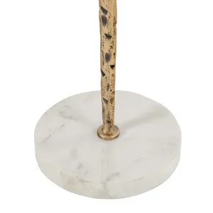 Metal texture with a hammered Metal Marble Base <b>Candle</b> <b>Holder</b> Metal Decorative <b>Floor</b> <b>Candle</b> Stand Wedding Dining set of 2 - Product Image 5