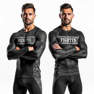 Compresión Fit Rash Guard Kimono De Jiu Jitsu manga corta completa MMA personalizado Bjj Fight Wear diseño sublimado estiramiento - Product Image 3