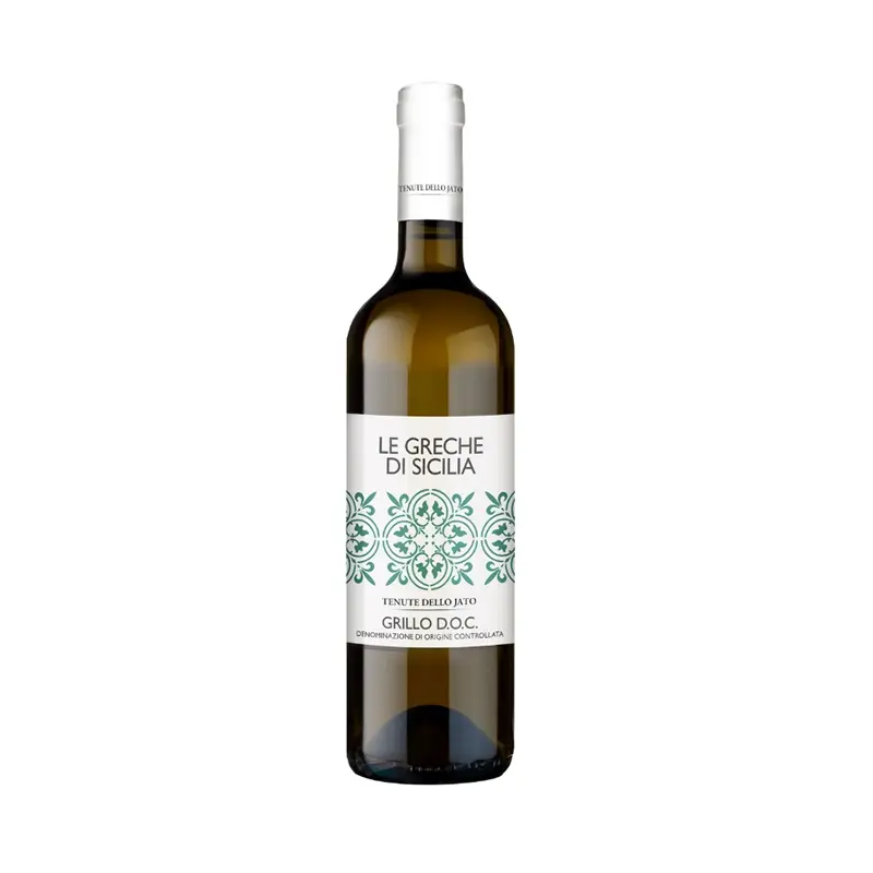 คุณภาพสูงสุดพรีเมี่ยม 75cl Grillo ไวน์ขาว Le Greche di Sicilia 13% Vol หมายเหตุอัลมอนด์และดอกไม้