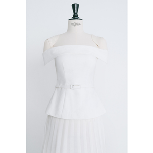 Las mejores ventas sin mangas VENNETA THE SHOULDER TOP Shirt Hermosa tela tejida de Spandex de rayón superior para mujer de WHITE ANT Vietnam - Product Image 1