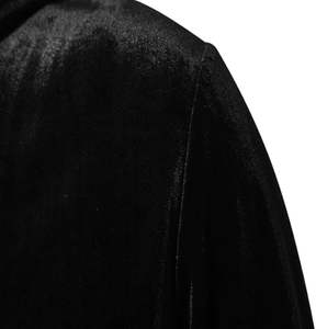 ODM High Quality Velvet Tracksuit for Men Slim Fit Two-Piece Hooded Athletic Street Gym Wear Printed Technics Factory Direct - Product Image 5