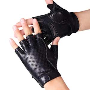 Gants de course légers demi-doigts Logo personnalisé Matériau en cuir respirant imperméable antidérapant pour le cyclisme en plein air - Product Image 2
