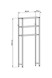 Estante organizador superior para lavadora de 3 niveles, estante de baño para ahorrar espacio, fabricante turco - Product Image 6