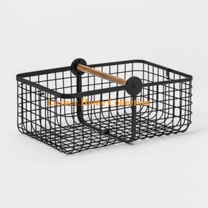 Seau enduit de poudre de couleur noire pour le stockage des vêtements alimentaires et autres organisations de stockage forme ronde avec poignées fournitures - Product Image 4