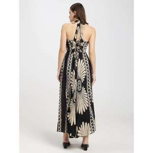 Women Halter Neck Printed Maxi <b>Dress</b> Sleeveless Backless Long Summer Resort Boho Beach <b>Dress</b> Wholesale - Product Image 4