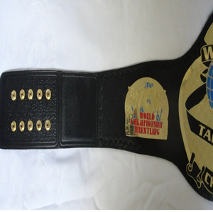 Tag Team World เข็มขัดแชมป์มวยปล้ำโลก, เข็มขัดฝึกเอวสูงขนาดผู้ใหญ่น้ำหนักเบาสายหนังวัวโลหะผสมสังกะสี - Product Image 2