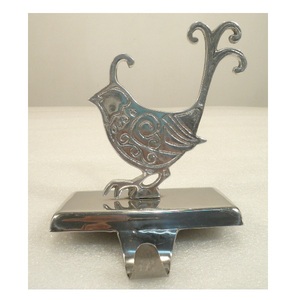 Decorative Bird Silver Metal <b>Stocking</b> <b>Holder</b> For Christmas Home Party Decorative - Product Image 1