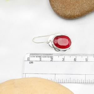 Top qualité 925 argent Sterling plaqué Style bohème à la mode rubis corindon pierre précieuse lunette naturelle anniversaire approvisionnement - Product Image 6