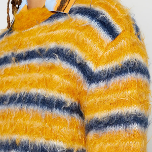 Logo personnalisé Pull en mohair doux de haute qualité pour hommes, vêtements de mode, pull respirant nouveau style de pull à col rond pour l'hiver - Product Image 4