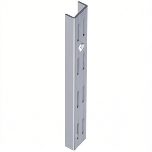 White Aluminum Steel <b>Wall</b> <b>Rail</b> 1000mm Double-Row Perforation 2-Pack ELEMENT SYSTEM Hooks & <b>Rails</b> - Product Image 3