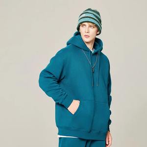 Sweat à capuche court personnalisé en polyester/coton pour homme, coupe décontractée, épaules tombantes, broderie épaisse, polaire, motif uni, séchage rapide, collection automne - Product Image 6