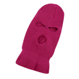 Masque de balaclava en tricot unisexe avec logo brodé personnalisé, masque facial en acrylique d'hiver - Product Image 1