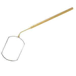 Miroir cosmétique anti-buée plaqué or de qualité supérieure, outil professionnel d'inspection des cils, miroir mural en acier inoxydable de haute qualité - Product Image 1