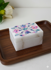 Caja de Joyería de Mármol con Incrustaciones Naturales para Guardar Anillos, Hecha a Mano, Precio de Mayoreo Disponible - Product Image 3