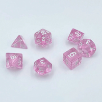 Ensemble de dés polyédriques transparents en acrylique pour Rpgs de table Dnd Dice Set Accessoires de jeu de table