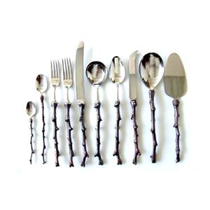 Cubiertos de lujo con logotipo personalizado reutilizable, cubiertos de acero inoxidable chapados en plata, venta al por mayor, regalos personalizados para fiestas de negocios, juego de cubiertos - Product Image 6