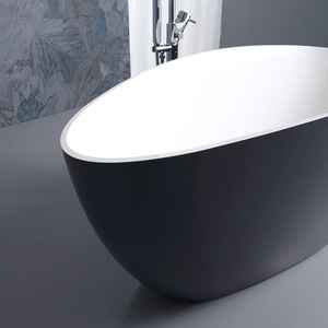 Baignoire autoportante moderne design Rome gris – Baignoires modernes uniques - Product Image 3