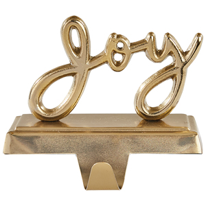 Soporte de calcetín de Metal JOY Alphabets chapado en oro para vacaciones Pascua Navidad soporte de calcetín de regalo hecho a mano - Product Image 1