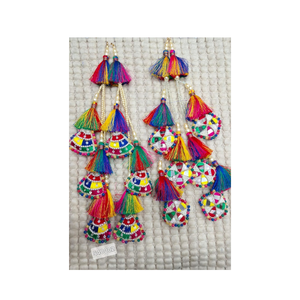 Artisanat Pierre Chudi Ligne Gland Bouffée Imprimé Porte Suspendus Toran Tentures Murales Latkans Décoration Artificielle À La Main Maison - Product Image 6