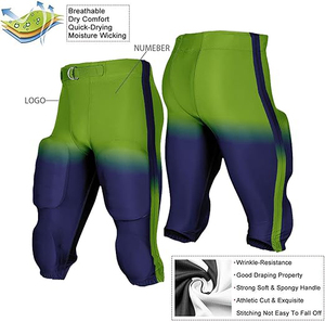 Cheap <b>Price</b> Customized Allover Printed <b>Football</b> Pants American <b>Football</b> Short Style with Pads Cheap Polyester Material OEM - Product Image 5