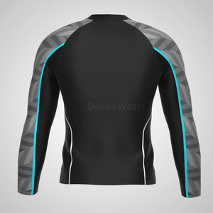 Vêtements de compression pour hommes, rashguard personnalisé avec logo frontal, 100 % polyester, impression par sublimation personnalisée, BJJ MMA. - Product Image 3