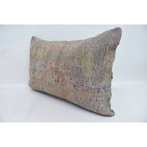 Premium Beige Kantha <b>Patchwork</b> Wool Pillow 16x24 Inch Luxury Vintage Woven Pattern Portable <b>Bedding</b> Fluffy Square Ring Features - Product Image 4