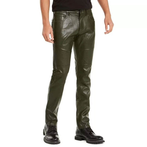 Venta caliente 2024 Pantalones de cuero para hombres en venta Mejor calidad Precio barato Hombres Pantalones de cuero de alta calidad Venta al por mayor Tarifa OEM - Product Image 1