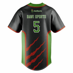 Jersey de Béisbol Personalizado con Nombre Impreso, Transpirable, Ligero, 100% Poliéster, Ropa Deportiva para Tallas Grandes, Nuevo - Product Image 6