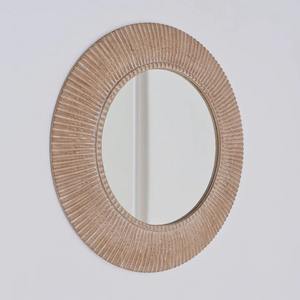 Espejo de Pared Decorativo de Madera Tallada a Mano Estilo Rústico de Granja de 36 Pulgadas - Product Image 2