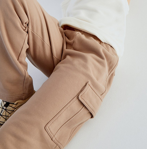 Pantalon de survêtement en coton pour femmes taille élastique joggeurs décontractés avec style avant plat léger course à pied formation Cargo pantalon en gros - Product Image 5