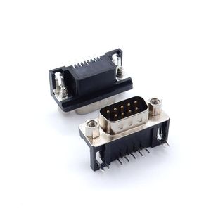 DB9 连接器 DR9 母头插板 母头水平孔 <span class=keywords><strong>DR</strong></span>-9S 90 度弯针/串口 DB9 母头 RS232 9 针公头 - Product Image 4