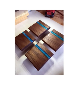 Posavasos de madera de acacia y resina para posavasos de té y posavasos de diseño para productos de venta caliente que sirven para uso - Product Image 4