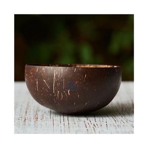 Ensemble de bols en noix de coco poli avec cuillères foncées ensemble de bols en coquille de noix de coco pour la famille bol en noix de coco Vietnam - Product Image 3