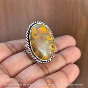 Anillos de Jaspe Frutal Plateados Únicos para Mujer, Resistentes al Agua, de Latón con Piedras Preciosas, Joyería de Moda, Lote al por Mayor para Fiestas - Product Image 3