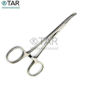 Pinzas para mosquitos Kocher, 1x2 dientes, 12,5 cm, pinzas hemostáticas curvas, logotipo OEM, instrumentos médicos quirúrgicos/veterinarios/dentales - Product Image 3