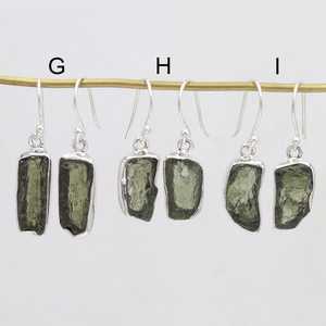 Authentic Moldavite 925 Sterling <b>Silver</b> <b>Drop</b> <b>Earrings</b> Gold Plated Czech Republic Trendy Wedding Birthday/Anniversary Party Gift - Product Image 6