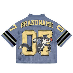 Camiseta Deportiva Unisex Personalizada, Corta, Holgada, Estilo Vintage, Urbana, Retro Americana, Cuadrada, de Malla, 100% Poliéster, Secado Rápido, para Fútbol - Product Image 6