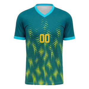 Maillot de football par sublimation personnalisé de haute qualité taille homme uniforme noir avec logo au design personnalisé - Product Image 1