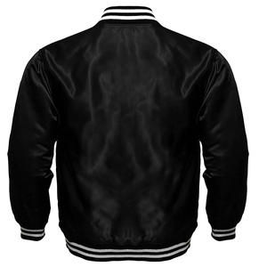 Veste de baseball en satin de haute qualité pour hommes, veste bomber universitaire personnalisée, fabrication en gros - Product Image 4
