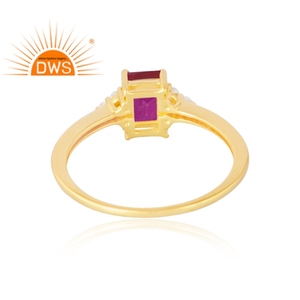 Anillo de Plata de Ley 925 chapado en oro de 18K, joyería fina - Product Image 2